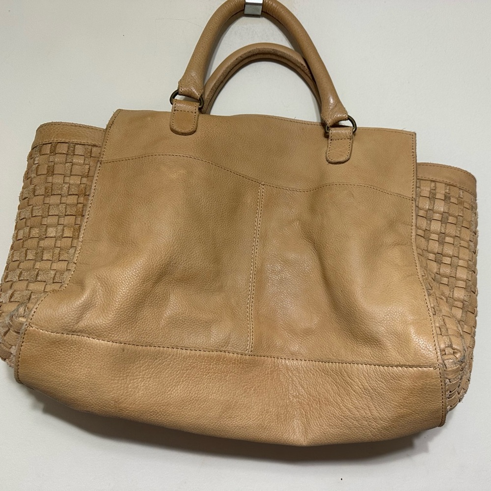 Anabaglish large leather tote bag